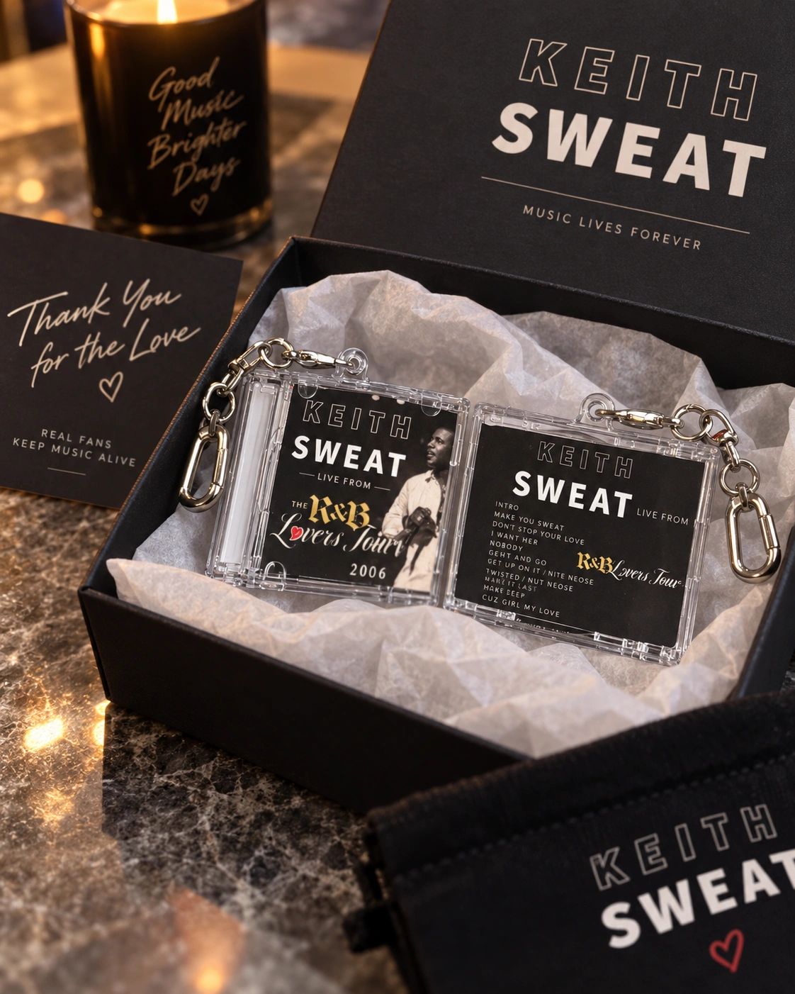 Keith Sweat collectible keys in a presentation box, featured by Game Star Entertainment